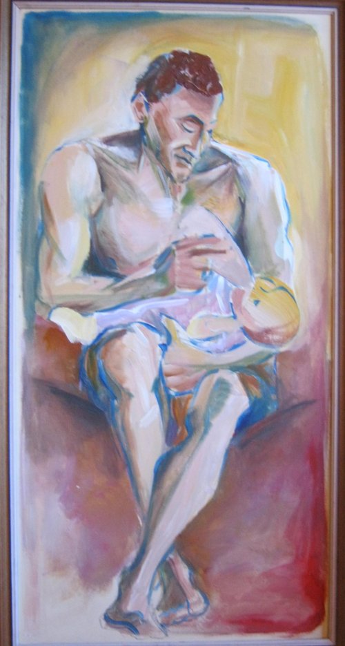 A finished acrylic painting....I could and may evolve this work further, but for now I'm enjoying it hanging in my studio...I may never touch it again,..hmn maybe.